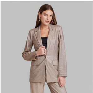 Glitter Blazer Women's Medium Oversized NWT Copper - Wild Fable